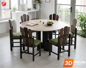 Dining Table Set Skp Files